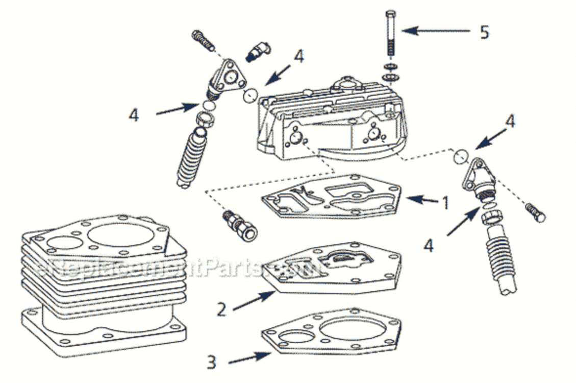 Page A Diagram and Parts List for MP3447 1999 Campbell Hausfeld Compressor